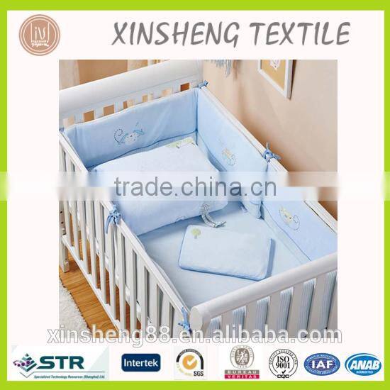 Embroidery Baby crib bedding set/ cat design