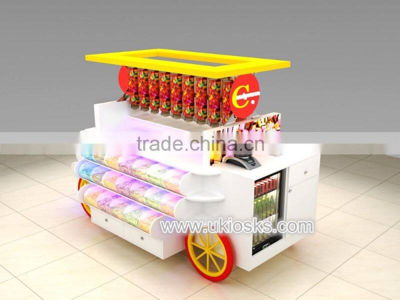 Lasted customized candy store furniture, candy shop interior design, candy kiosk design for mall