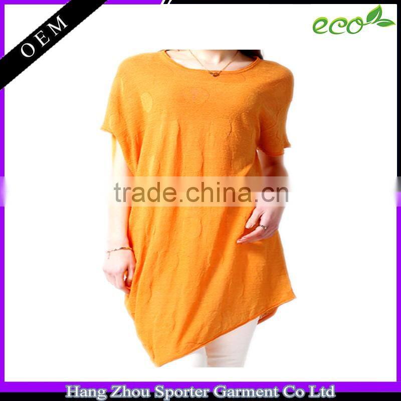 16FZLS10 knitting linen sweater for women linen top