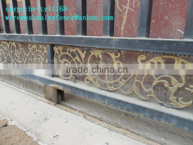 Retractable main fence wrought iron gate designs