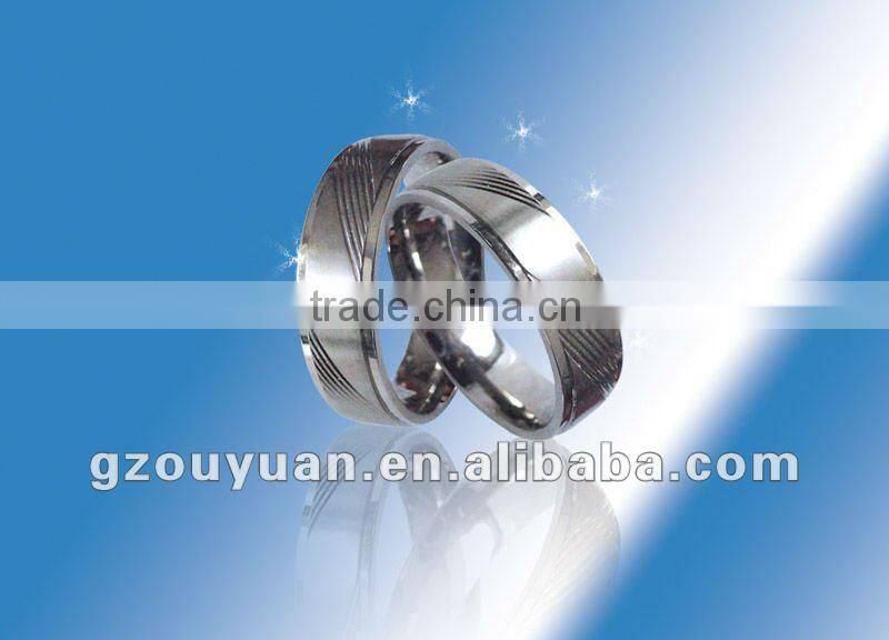 engraved titanium ring