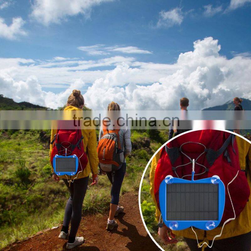 Unique design portable 1800Mah-5200Mah USB window solar mobile charger