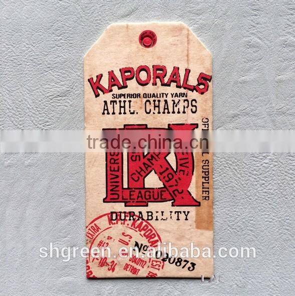 Vogue spot UV paper hangtag with nylon ribbon