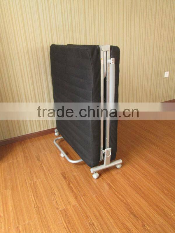 mesh cloth folding bed with metal bedbase