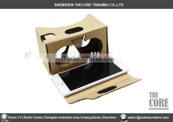 cheap price Paper cardboard VR box,DIY google cardboard VR 2.0 MAX 6 inch paper VR box 3d virtual reality glasses