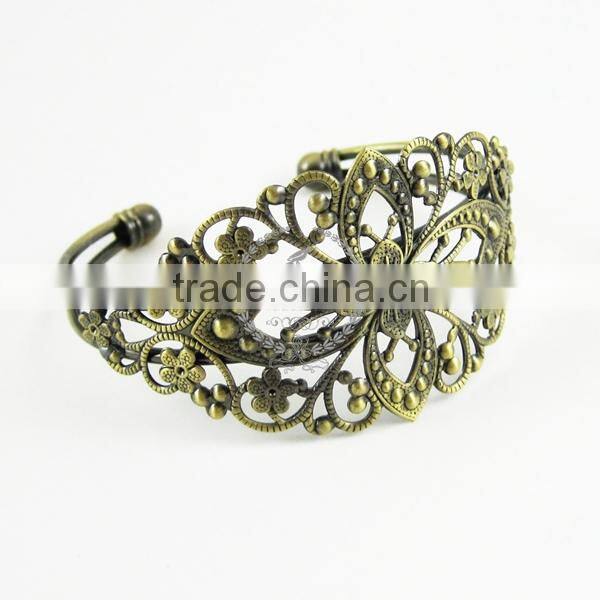 70*60mm vintage brass oval base tray bezels bracelet blank,antiqued bronze bracelet cuff tray bezels 1900010