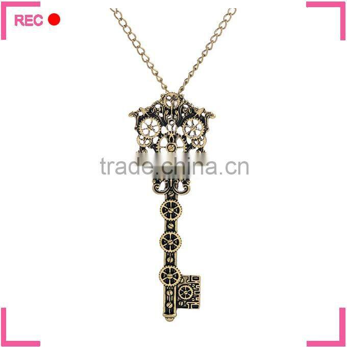 Fashionable new design necklace with key pendant, meaningful pendant necklace