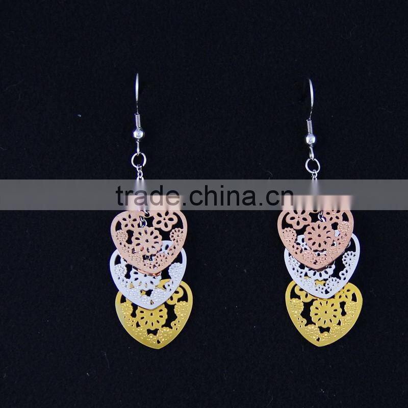 love earrings heart shape for girls wholesale
