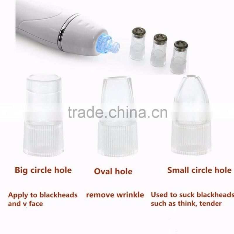 2016 wholesale blackhead acne treatment machine vacuum suction pore comedones remover face skin cleansing cleanser device