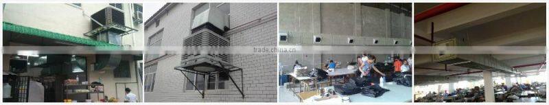 roof mounted evaporative air cooler with air duct