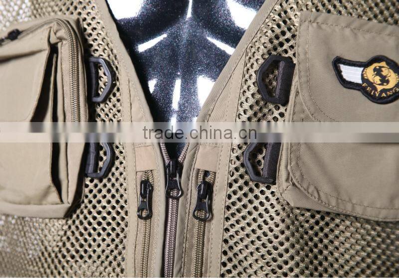 2016 Wholesale factory new design mesh heated vest for outdoor fishing