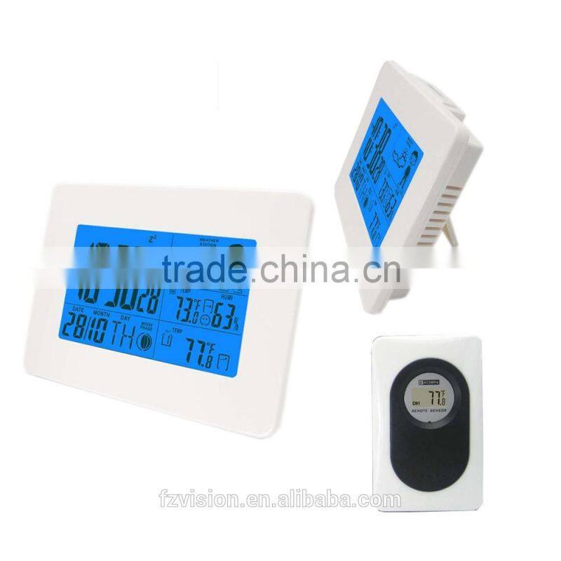 Digital super wireless Weather Station Clock thermo hygrometer with 2 sensors