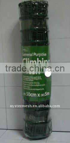 PE ,PP plant support netting / climbing mesh get through ISO 9001