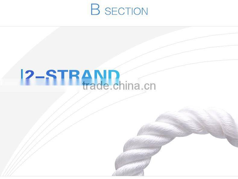 high strength light weight various colors PP & polyester mixed rope