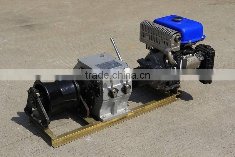 High traction speed engine powered winch manufacturer in China