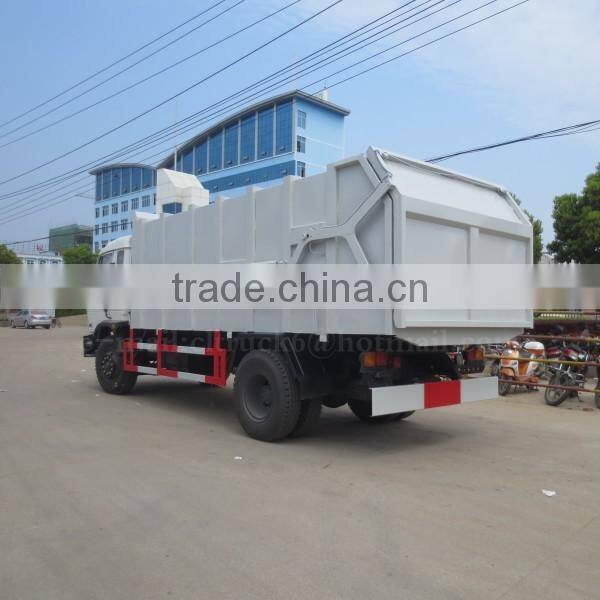 190 hp DONGFENG 4*2 Rear Loader Garbage Truck 12 ton