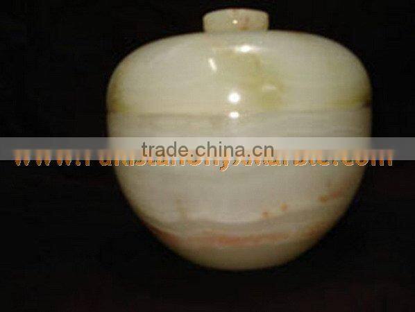 GOOD QUALITY FACTORY PRODUCUNG ONYX CANDY JARS POTS HANDICRAFTS
