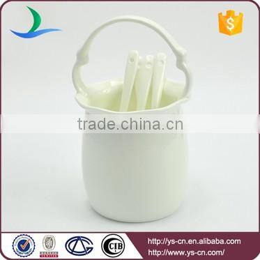 Wholeale ceramic kitchen utensil spoon and fork container