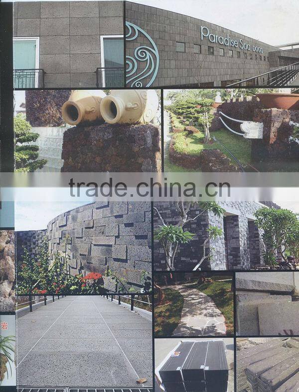 Honed grey andesite stone