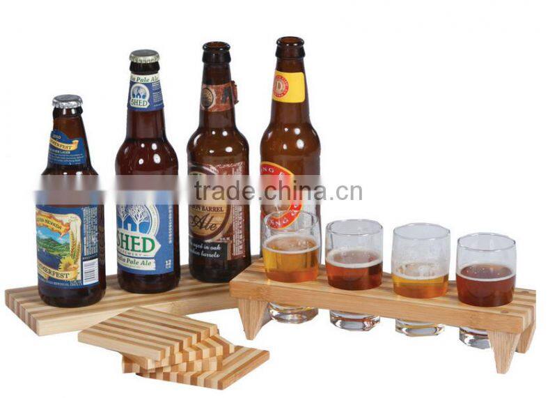 High Quality Wooden Bottle Holder Joint Cup Holder with Leg Pine and Beech Holder for Bar