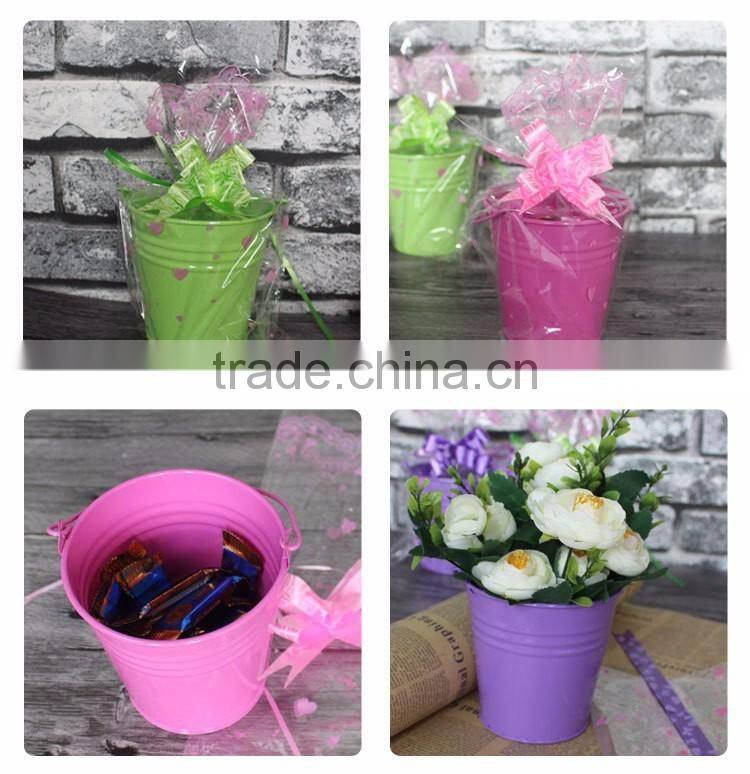 hottest mini industrial home and garden ash gift candle metal bucket with handle