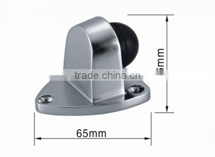 Floor Mounted Zinc Alloy Magnetic Door Stop Chrome