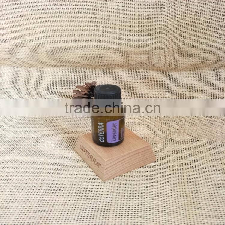 Stable custom painted Trapezoidal Beech wood display stand base for essential oil bottles customized wood trophy base