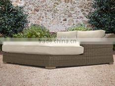 2017 Sigma UV resistant all weather ultra modern pe rattan cheap glass dining table