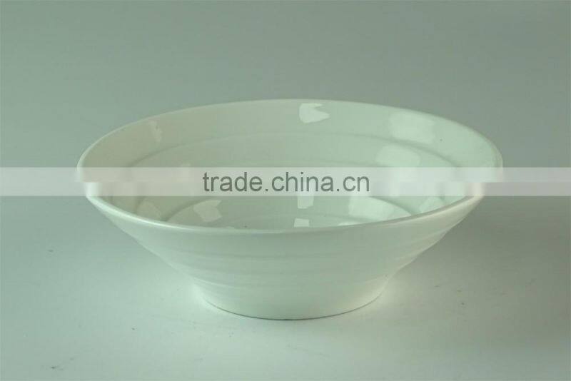 Wholesale China Funnel Shaped White Ceramic Bowl For Restaurant&Daliy Use