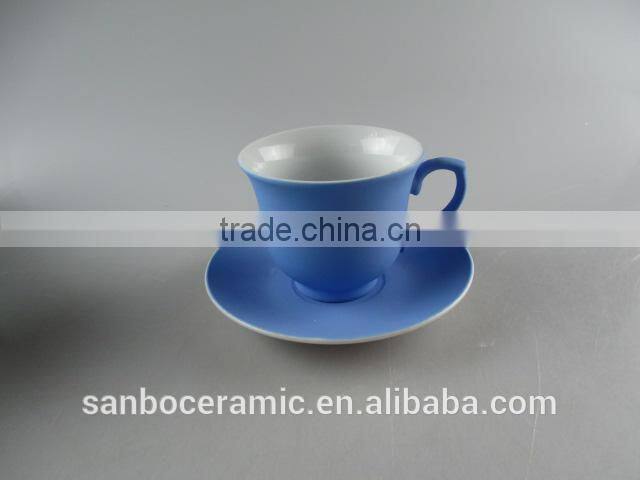 Colorful Fancy Ceramic Large Cups and Saucer for coffee