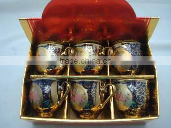 Clearance sale golden Arab style porcelain tea set