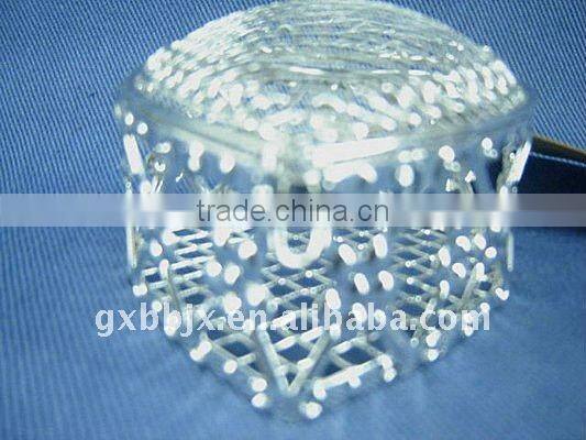 Heart shaped silver wire birthday gift boxes