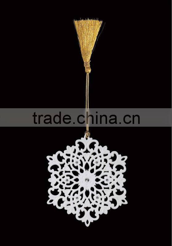 Hot Sale Porcelain Christmas Heart Hanging Ornament Stand with Porcelain Ball Pendant WS331-SS10098B