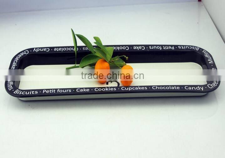 promotional food grade Christmas gift rolling tin tray rectangle Vendor tray