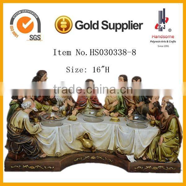 16 Inch Resin Religious Craft Last Supper Sculpture For Home Decoration