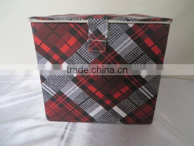 Fabric foldable basket bin