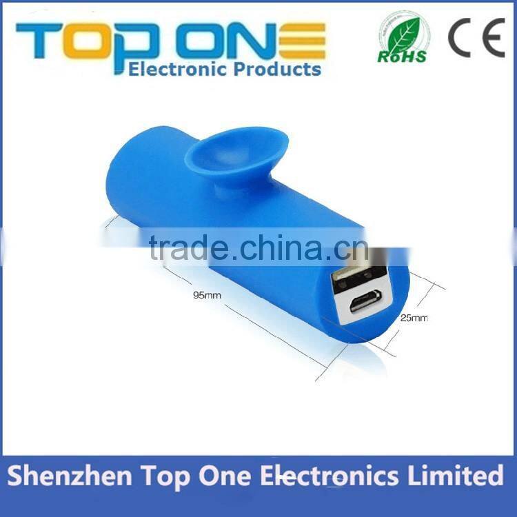 Best selling high quality silicone cute mobile power bank with sucker