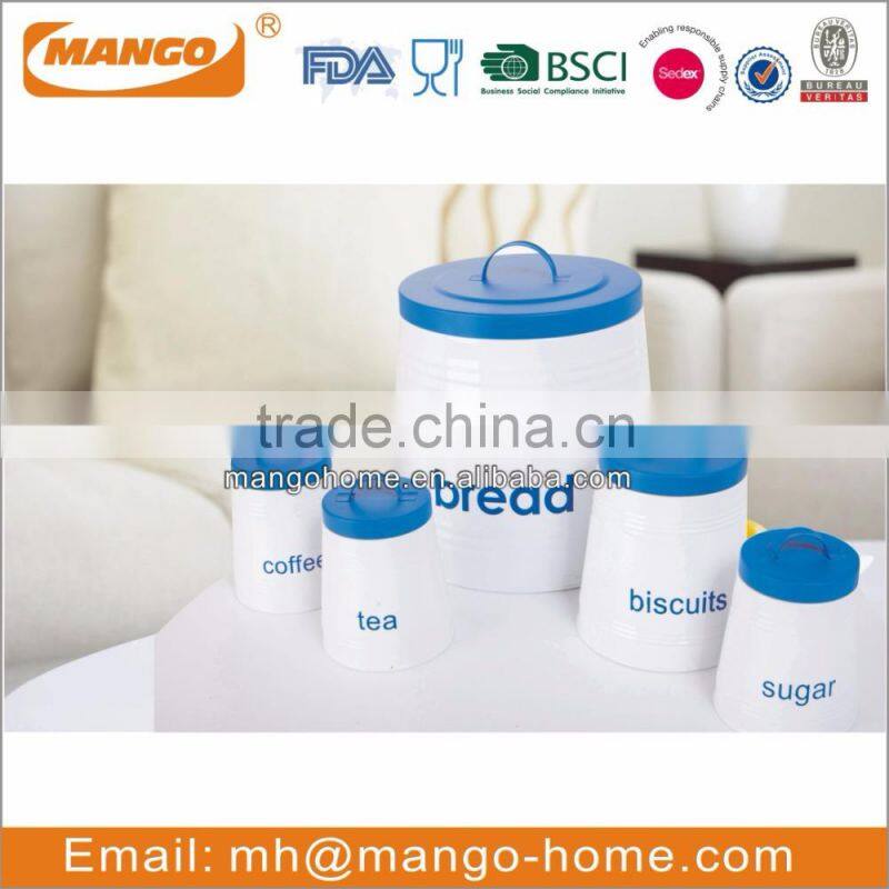 Unqiue Metal Bread bin biscuits tea coffee sugar canister sets