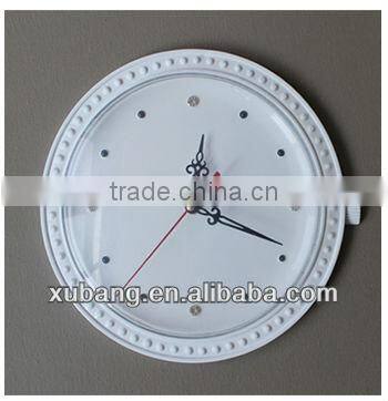 wood finish home decor round wall clock