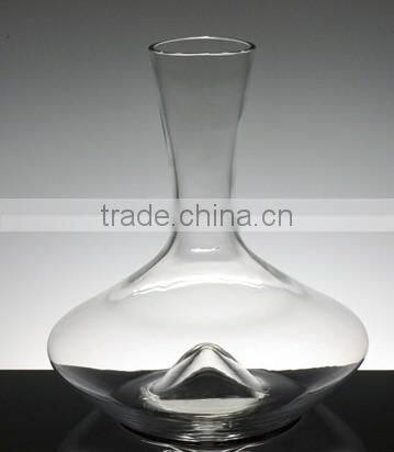 wholesale hand blown clear polish crystal red glass decanter