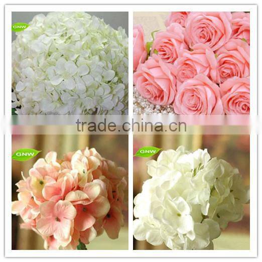 GNW FLW1508-4 Artificial Rose and Hydrangea Blossom Flowers Wall for wedding decorations