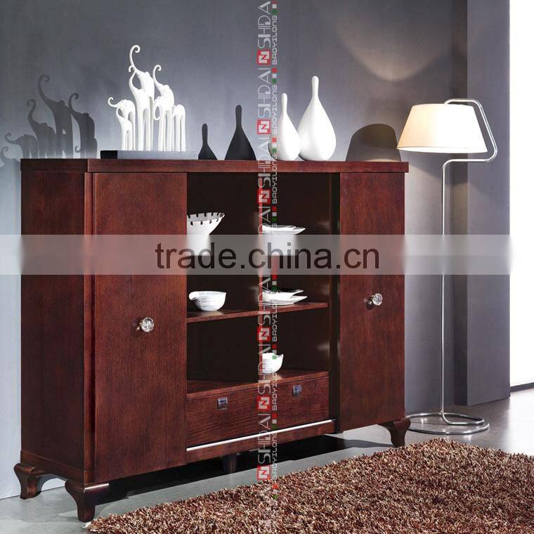 small living room storage cabinet / hanging cabinet for living room / wooden antique living room cabinet floor cabinet E-153