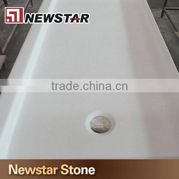 Rectangle Cultured Marble shower pan