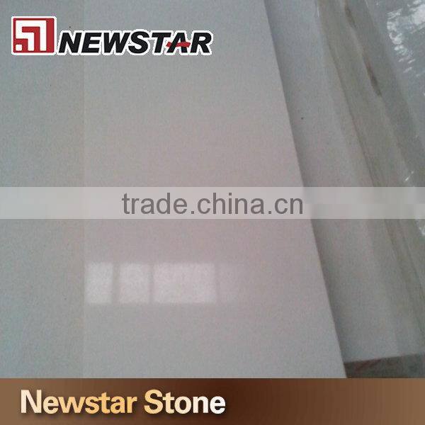 US standard Engineered stone polished pure white quartz stone