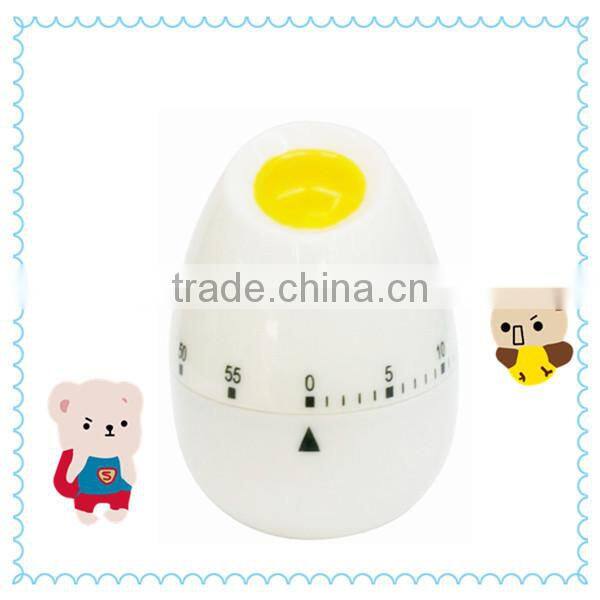Plastic egg clock timer in portable and unique feature