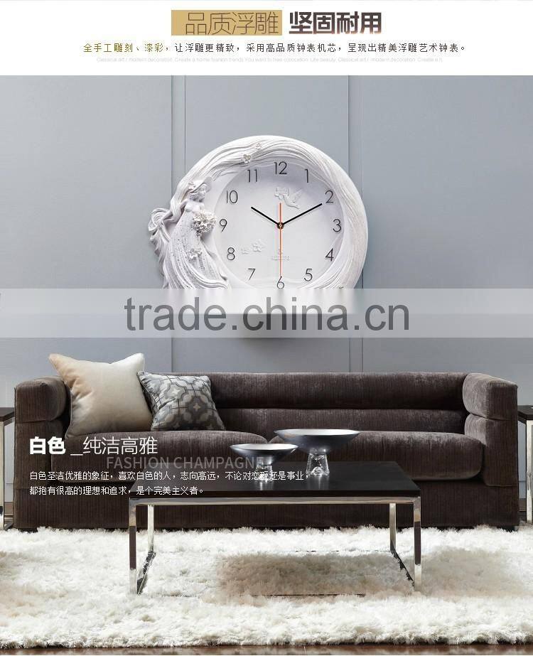 M0028 Momoda Living room dining room Creative fancy elegant 3D tree wall clock quartz home decoration gold silver art wall clock