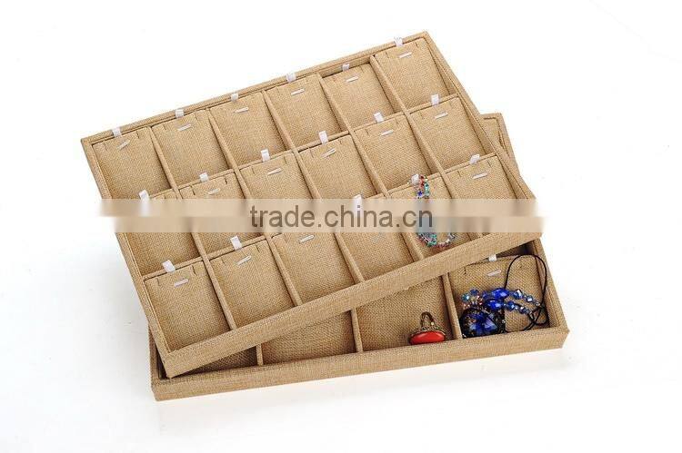 Linen jewelry display neck stands jewelry display tray