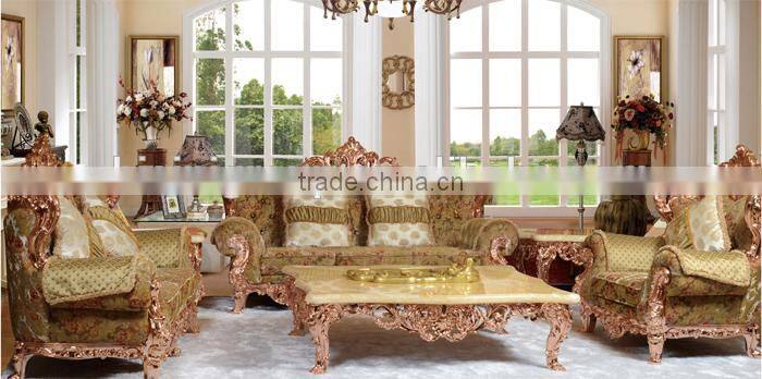 Luxury bronze carving sofa furniture for home hotel