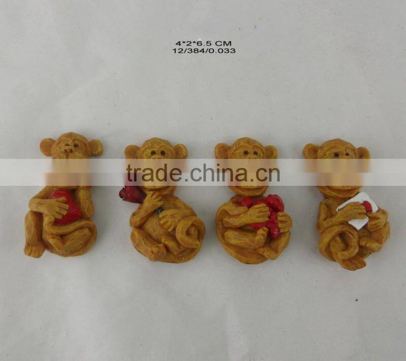 Resin Imitation Wood Effect Monkey Statues