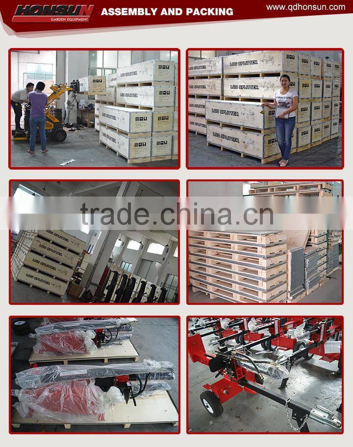 Italy style high capacity Honda gas engine with CE approved industrial size log splitter with diesel power 50ton